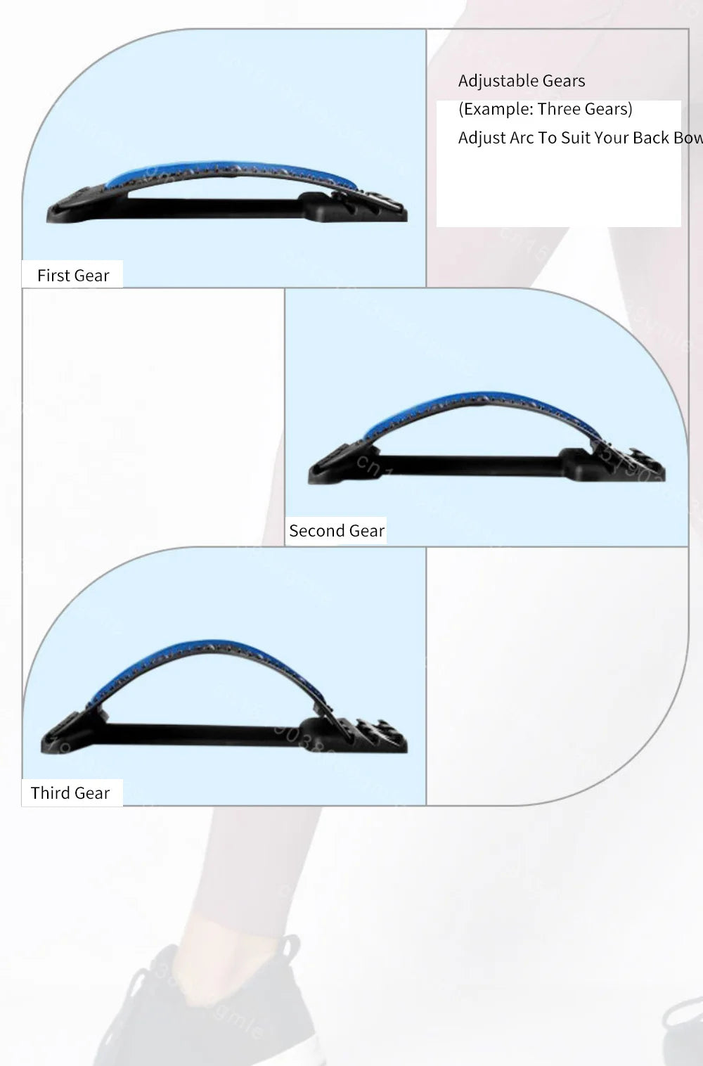 Back Massager Stretcher Magnetic Therapy Lumbar Support for Spine Pain Relief Waist Relaxation Correction Lower Back Traction