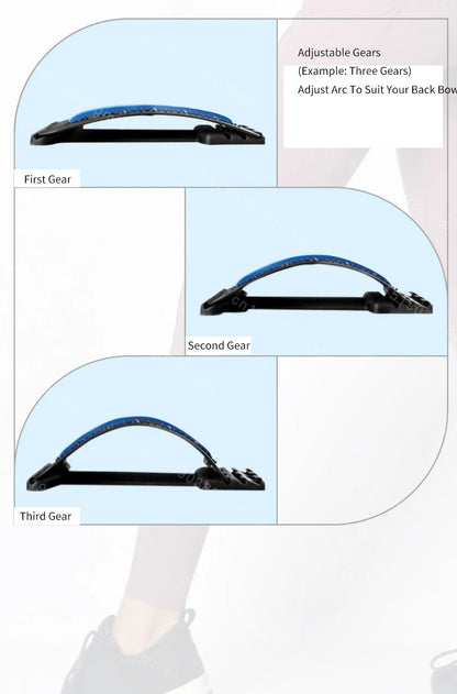 Back Massager Stretcher Magnetic Therapy Lumbar Support for Spine Pain Relief Waist Relaxation Correction Lower Back Traction