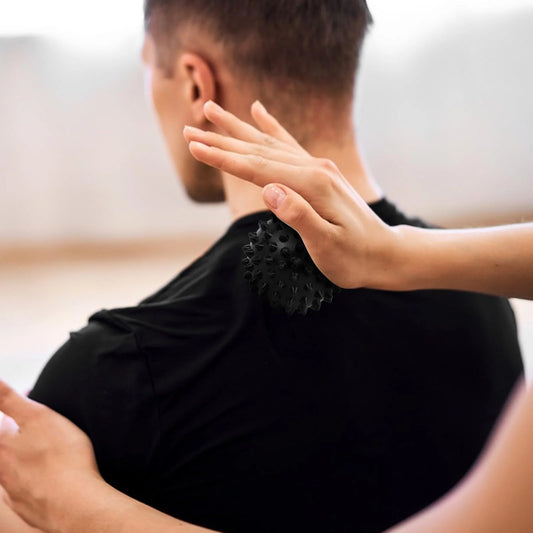 Massage Lacrosse Ball, Spiky Massage Ball, for Deep Tissue, Trigger Point and Myofascial Release, Muscle Knots, and Yoga Therapy