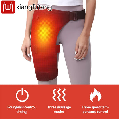 Hip Massager - 3-Gear Heat& Vibration, Relieves Muscle Soreness Pain,Arthritis, Aids Sports Recovery, for Fitness Fans Seniors