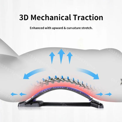 Back Massager Stretcher Magnetic Therapy Lumbar Support for Spine Pain Relief Waist Relaxation Correction Lower Back Traction