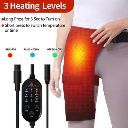Hip Massager - 3-Gear Heat& Vibration, Relieves Muscle Soreness Pain,Arthritis, Aids Sports Recovery, for Fitness Fans Seniors