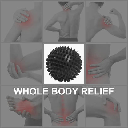 Massage Lacrosse Ball, Spiky Massage Ball, for Deep Tissue, Trigger Point and Myofascial Release, Muscle Knots, and Yoga Therapy