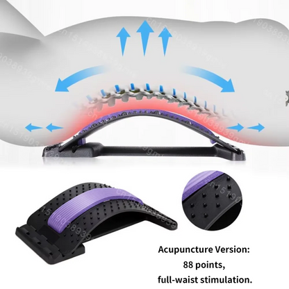 Back Massager Stretcher Magnetic Therapy Lumbar Support for Spine Pain Relief Waist Relaxation Correction Lower Back Traction