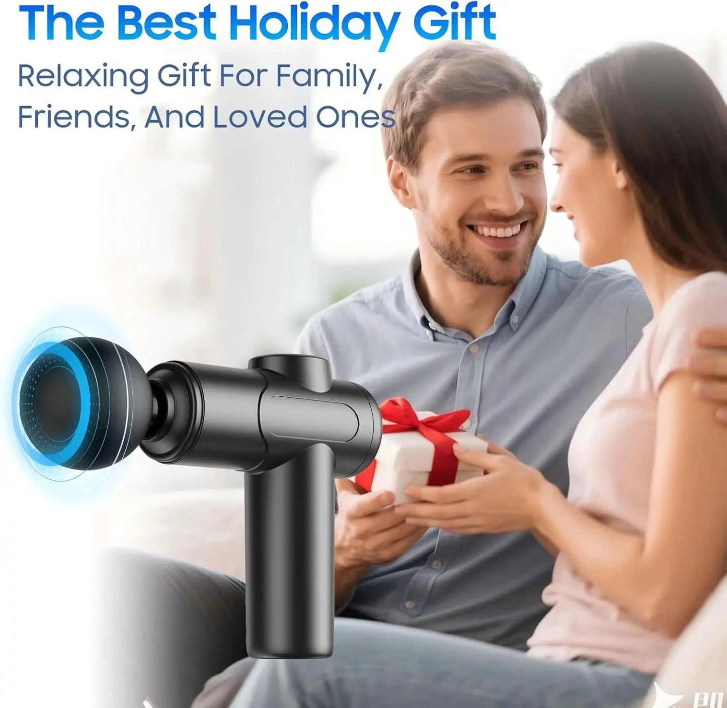 Massage Gun, Deep Tissue Massage for Athletes for Pain Relief, Percussion Massager with 6speeds 4 massge heads