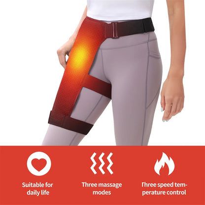 Hip Massager - 3-Gear Heat& Vibration, Relieves Muscle Soreness Pain,Arthritis, Aids Sports Recovery, for Fitness Fans Seniors