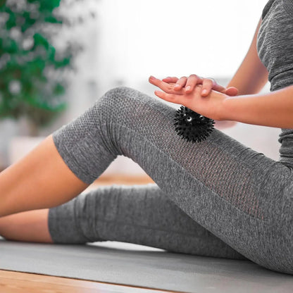 Massage Lacrosse Ball, Spiky Massage Ball, for Deep Tissue, Trigger Point and Myofascial Release, Muscle Knots, and Yoga Therapy