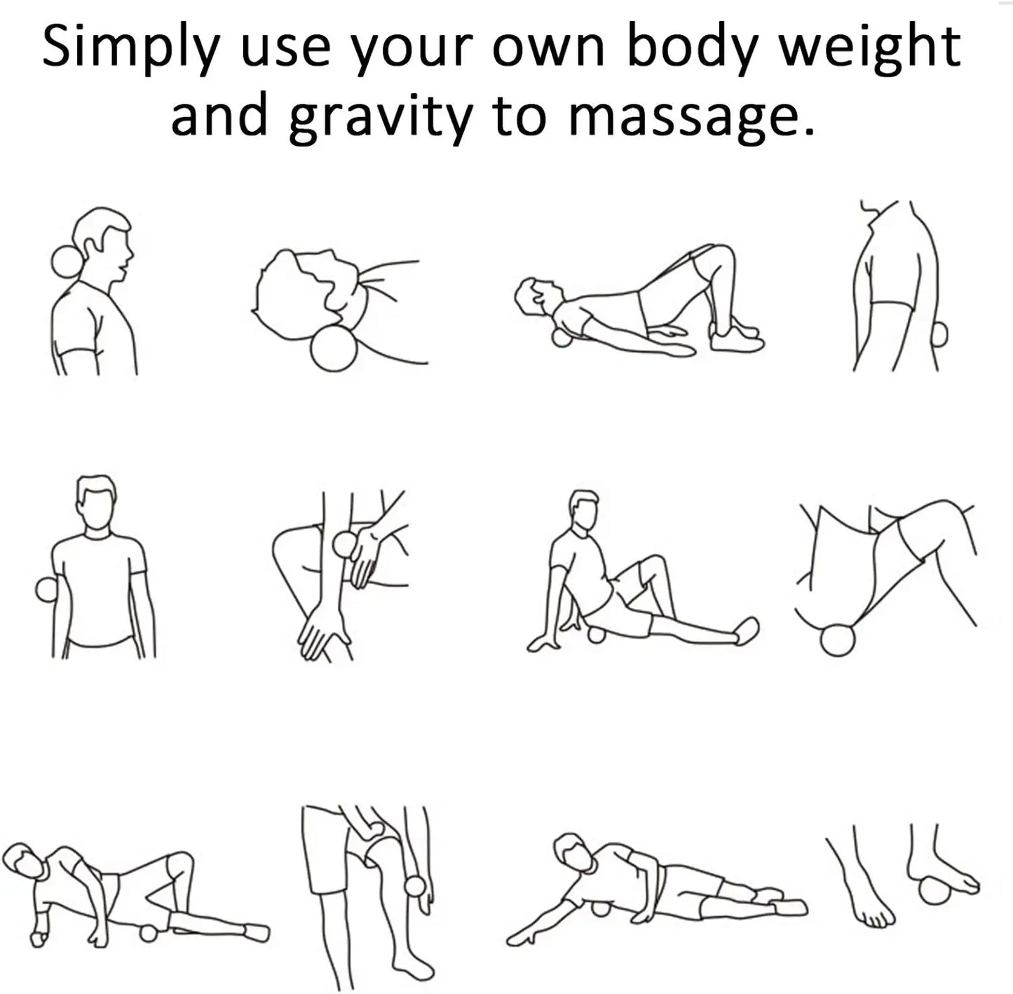 Massage Lacrosse Ball, Spiky Massage Ball, for Deep Tissue, Trigger Point and Myofascial Release, Muscle Knots, and Yoga Therapy