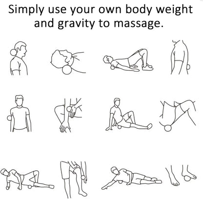 Massage Lacrosse Ball, Spiky Massage Ball, for Deep Tissue, Trigger Point and Myofascial Release, Muscle Knots, and Yoga Therapy