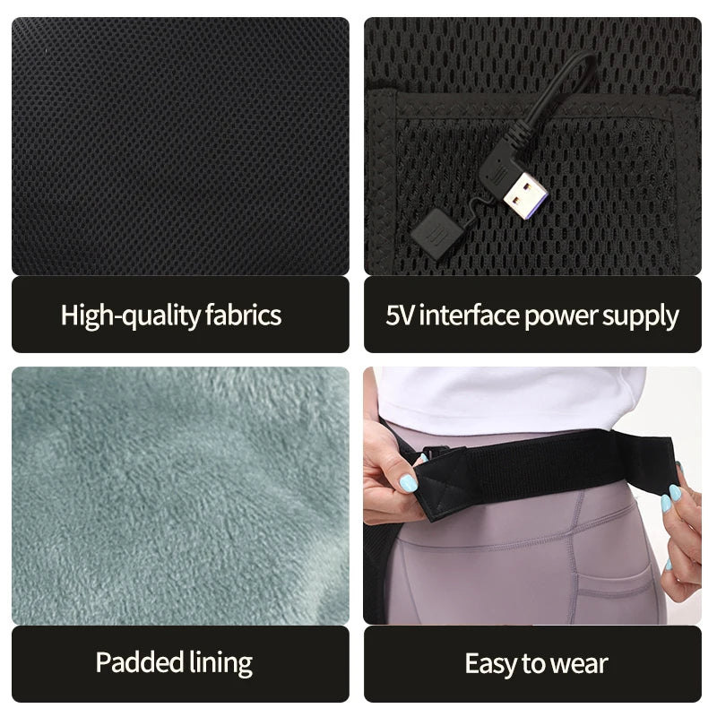 Hip Massager - 3-Gear Heat& Vibration, Relieves Muscle Soreness Pain,Arthritis, Aids Sports Recovery, for Fitness Fans Seniors