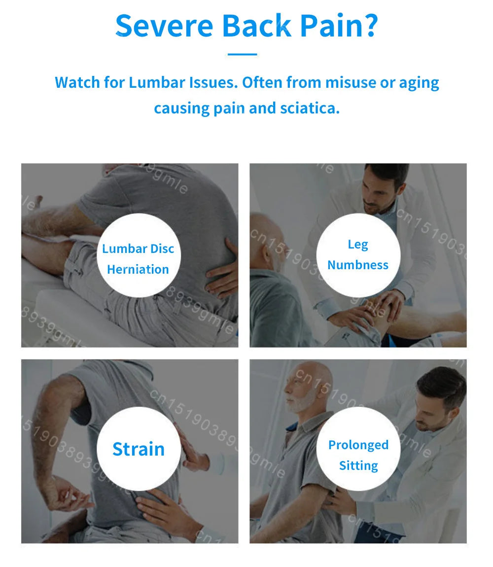 Back Massager Stretcher Magnetic Therapy Lumbar Support for Spine Pain Relief Waist Relaxation Correction Lower Back Traction