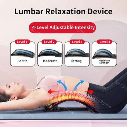 Back Massager Stretcher Magnetic Therapy Lumbar Support for Spine Pain Relief Waist Relaxation Correction Lower Back Traction