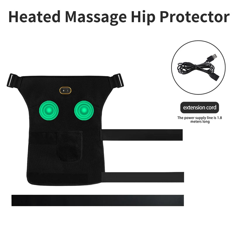 Hip Massager - 3-Gear Heat& Vibration, Relieves Muscle Soreness Pain,Arthritis, Aids Sports Recovery, for Fitness Fans Seniors
